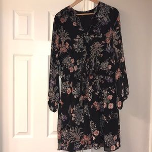 Never worn. Sheer long sleeve dress with lining